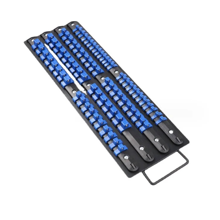 80-piece Professional Quality 1/4 3/8 1/2inch Drive Abs Magnetic Organizer Socket Clip Rail Holder Racks Tools Socket Organiz