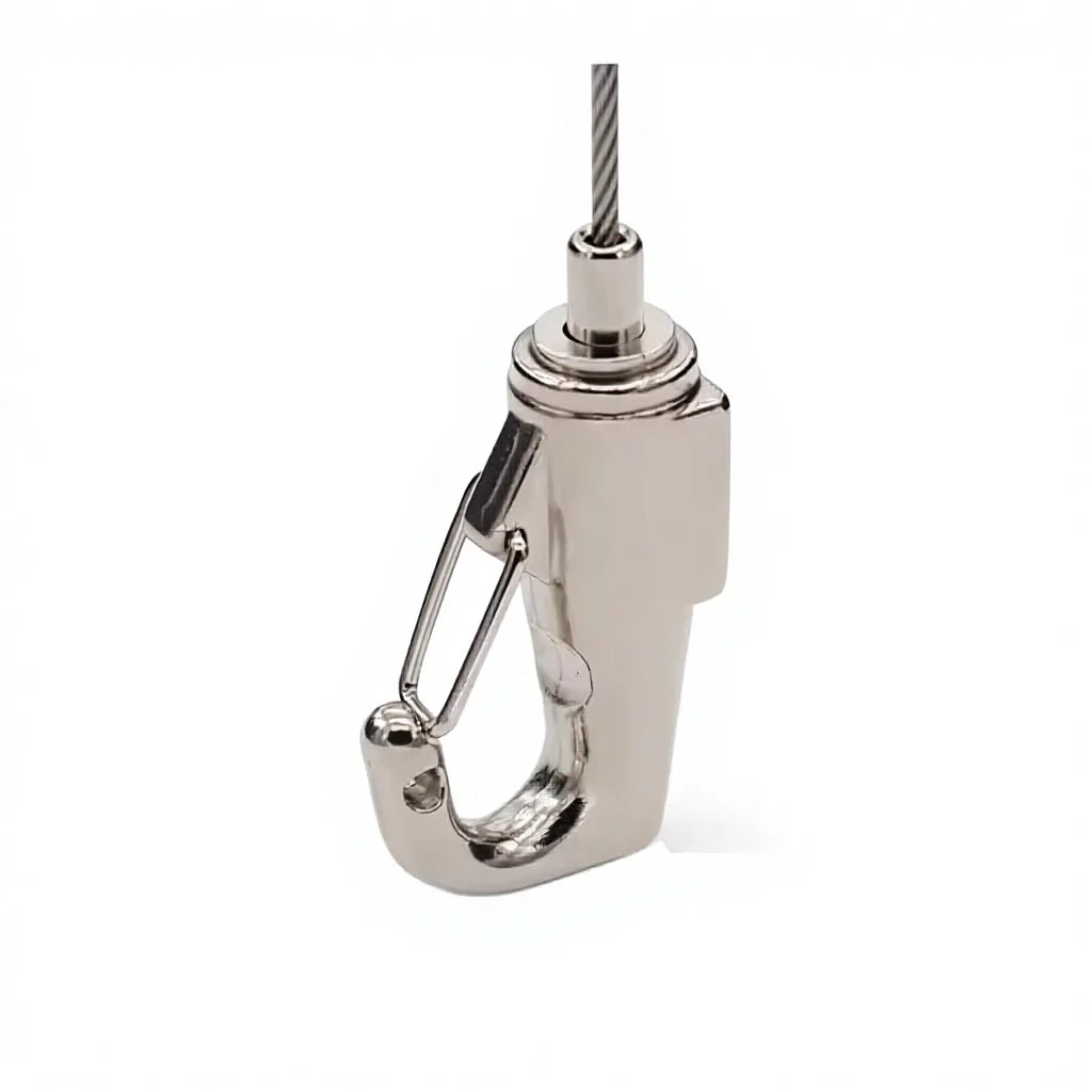 OEM Custom  Brass Adjustable Ceiling Mounting  Cable Gripper  with Hook Bottom Exit Cable Gripper for Other Lighting Accessor