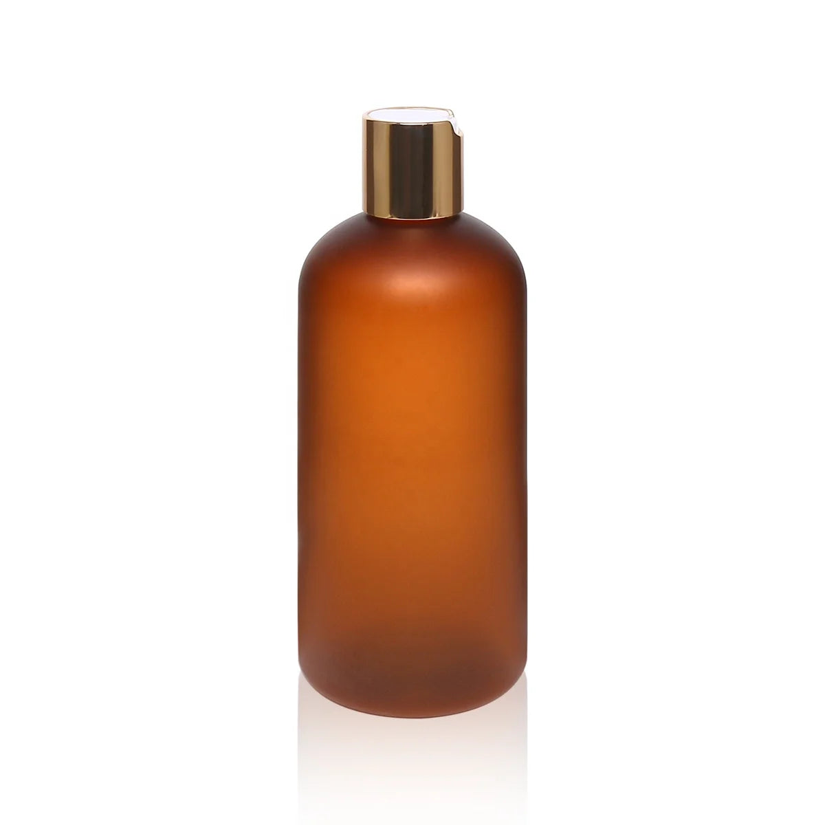 500ml Frosted Brown Plastic Bottle with Gold Lid Premium Quality for Storage and Display Multifunctional Large Capacity