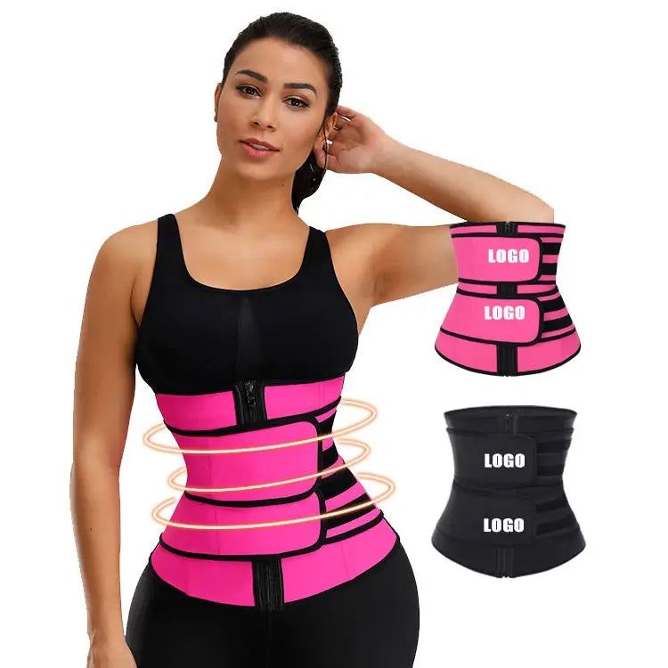 Wholesale Best Belts Corset Rubber Women Waist Slimmer Custom Logo Double Compression Shapewear Latex Waist Trainer
