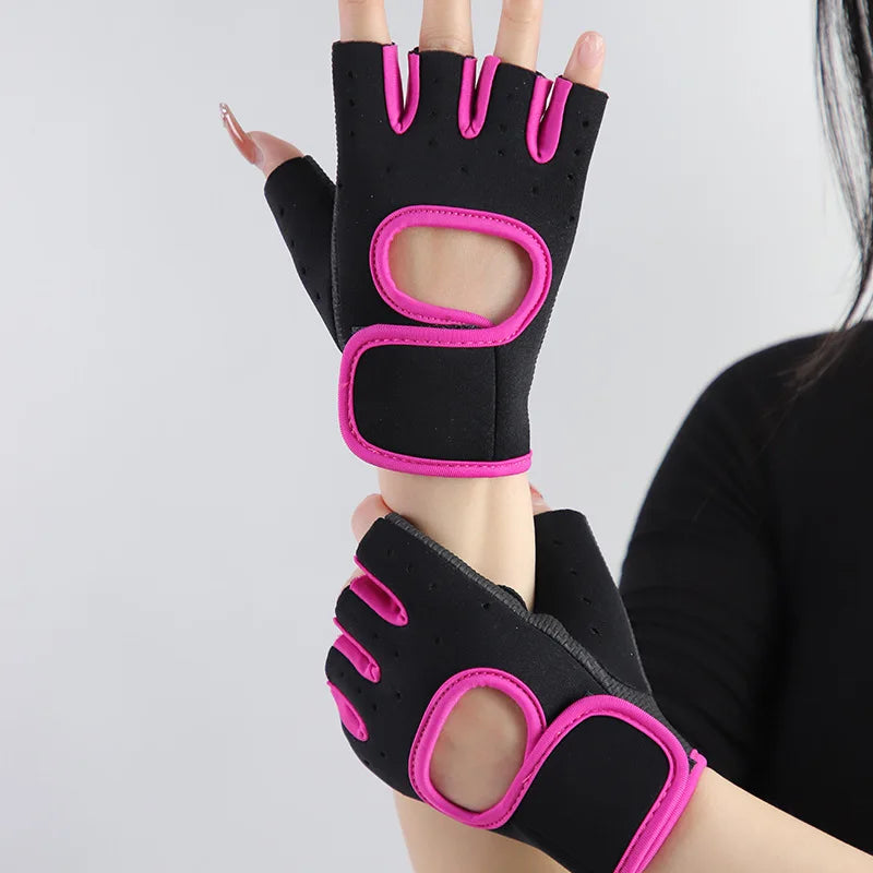 Hot-selling Half Finger Cycling Gloves Fitness Exercise Workout Weight Lifting Training Women Gym Gloves