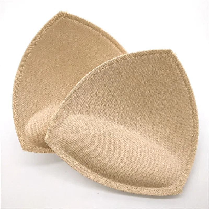 Huapai High Quality Custom Sizes Sponge With Polyester Push up Triangle Bra Cups for Bikini