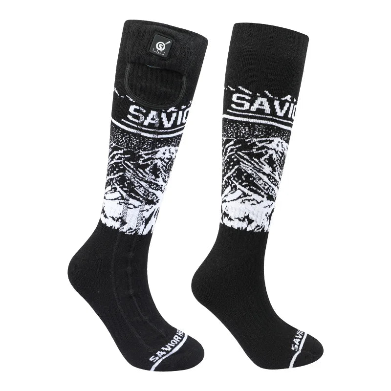 Customized Women Men 3 Levels Temperature Rechargeable Controller Winter Warm Electric Battery Heated Socks