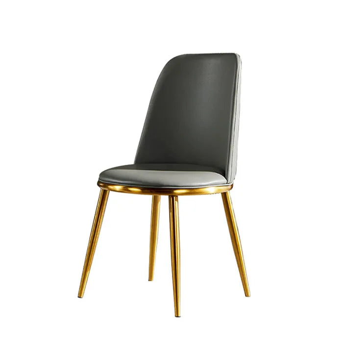 New Design Modern Dining Chairs Gilded Carbon Leather Dining Room Table Chair for Living Room