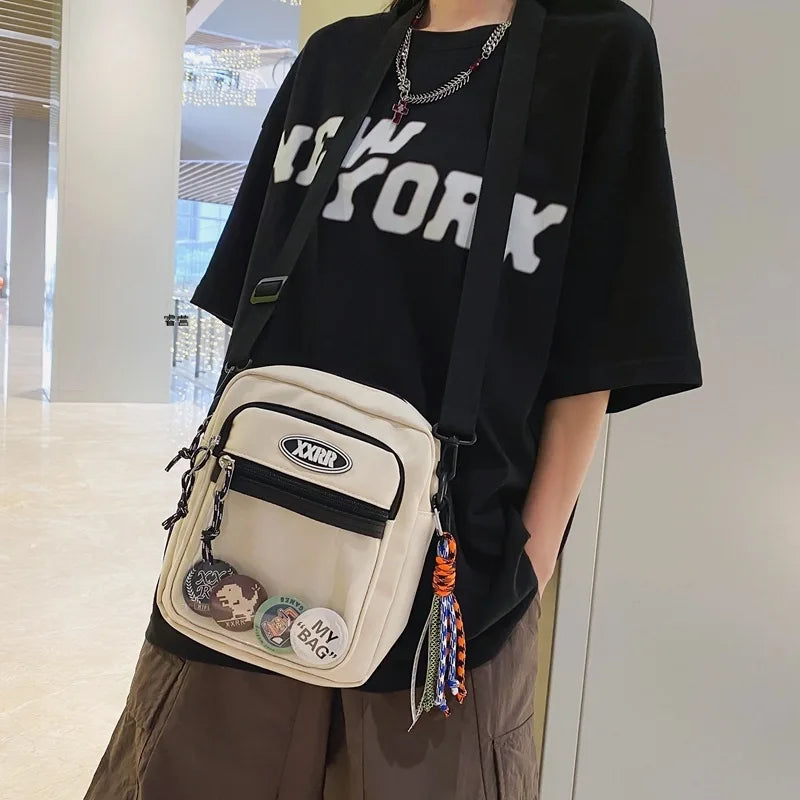 Korean Fashion Crossbody Bags for Women and Men Unisex  Transparent Pocket Phone Purse Small Shoulder Bag Ita Bag