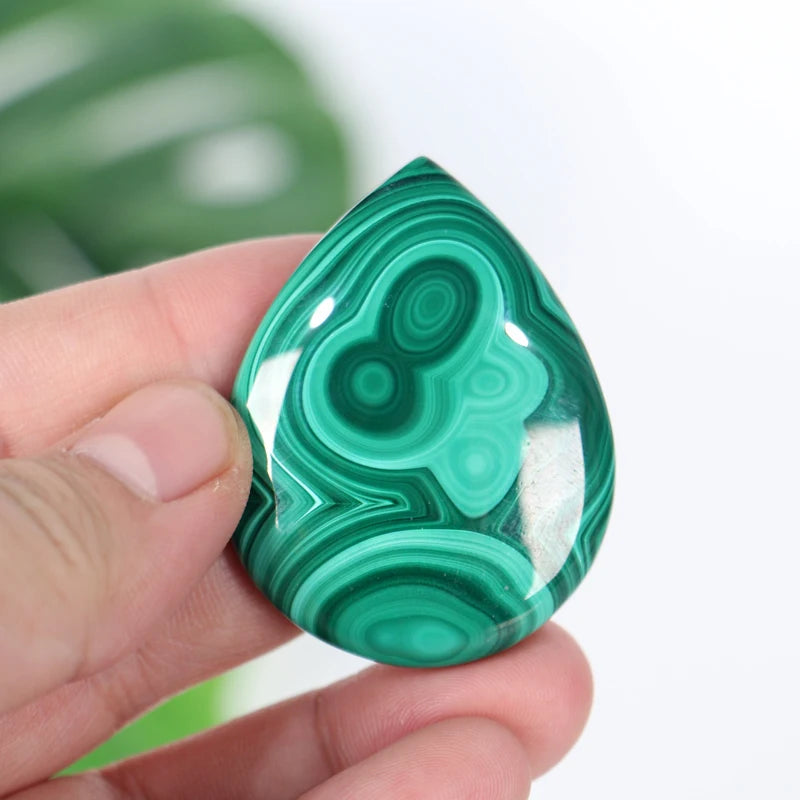 Wholesale Natural Healing Crystal Pendant High Quality Malachite Pendant Drop Shape Malachite