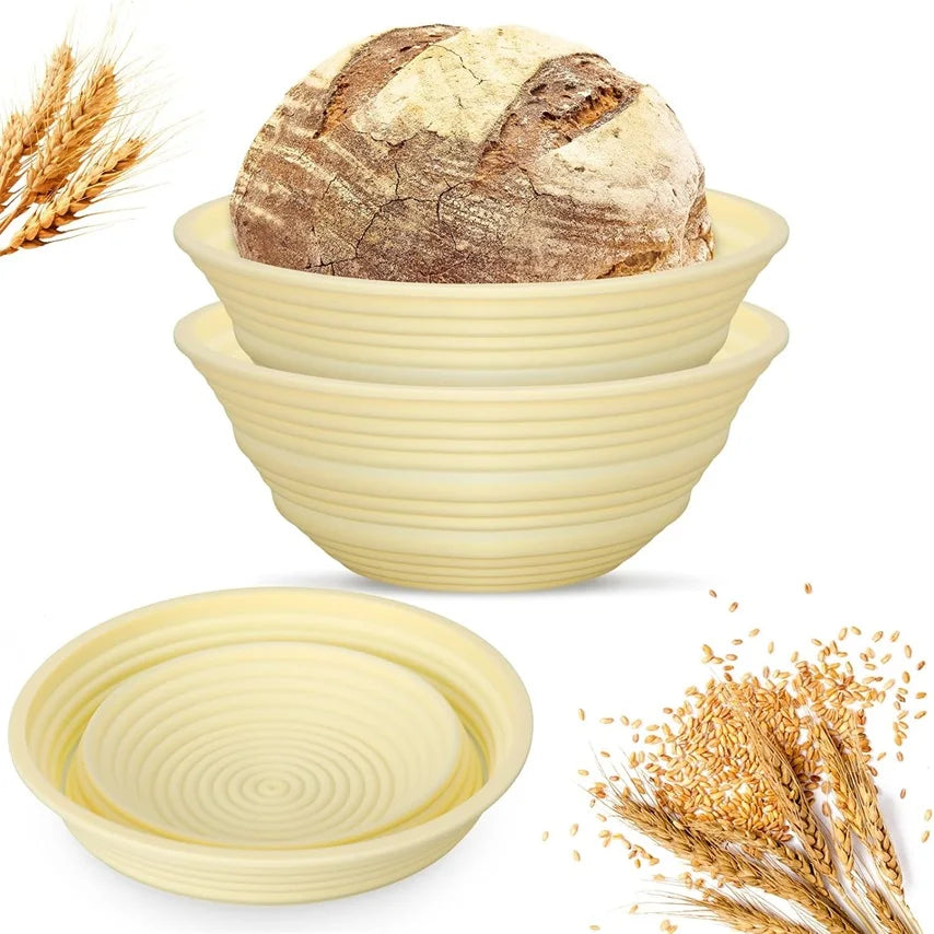 Collapsible Banneton Bread Proofing Basket Silicone Sourdough Baking Basket Proofing Bowls for Sourdough Bread