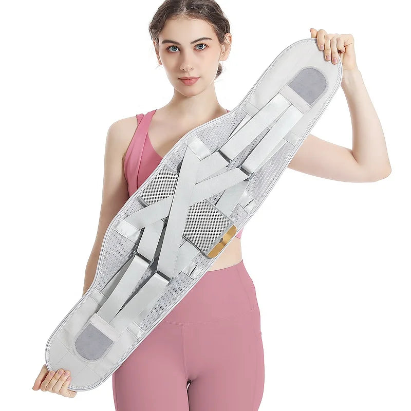 Boer Self Heating Magnetic Lumbar Support Belt for Lower Back Pain Relief Tourmaline Adjustable Breathable Unisex Waist Suppo