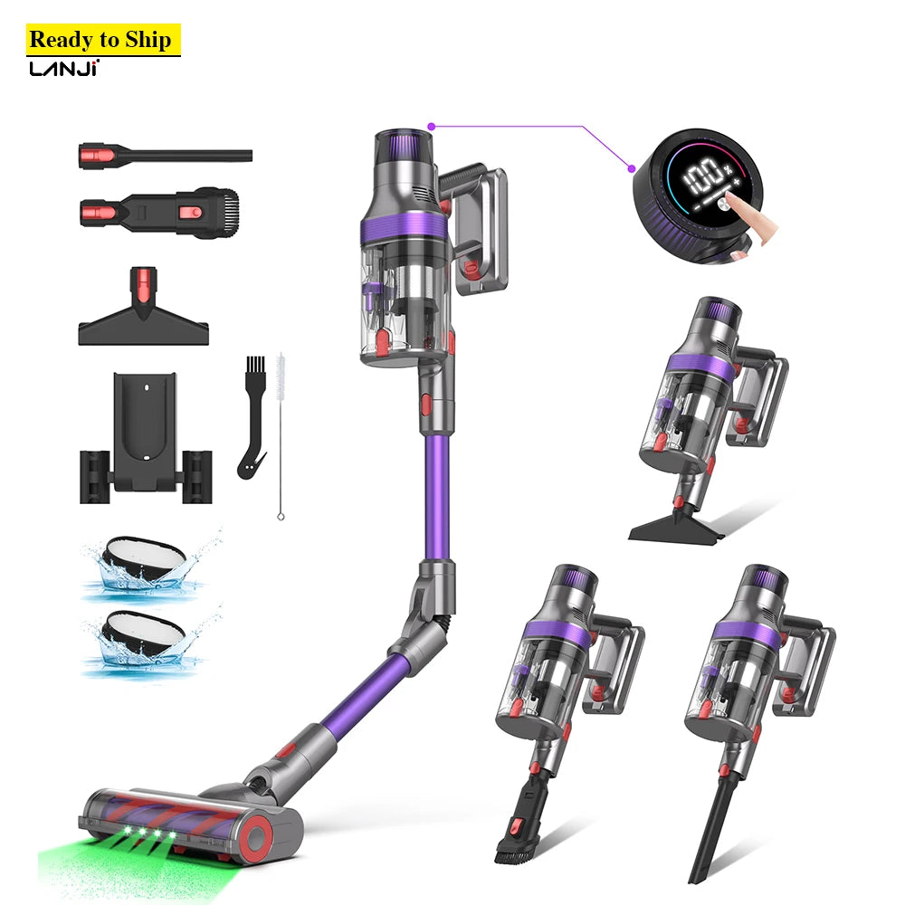 Ready to Ship S702 Portable Smart Cordless Vacuum Cleaner 38kPa Strong Suction Bagless Aspirator Battery Powered for Househol