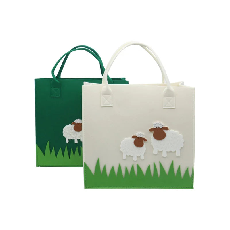 2025 New Style.Customized Batch Environmental Protection Cartoon Portable Shopping Bags Large Capacity Convenient Felt Bag