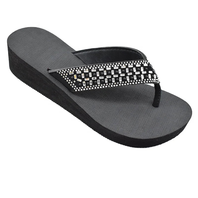 Women's High Heel Wedge for Fashionable Beach Design Anti-Slippery Light Weight Features for Spring Summer Autumn Winter