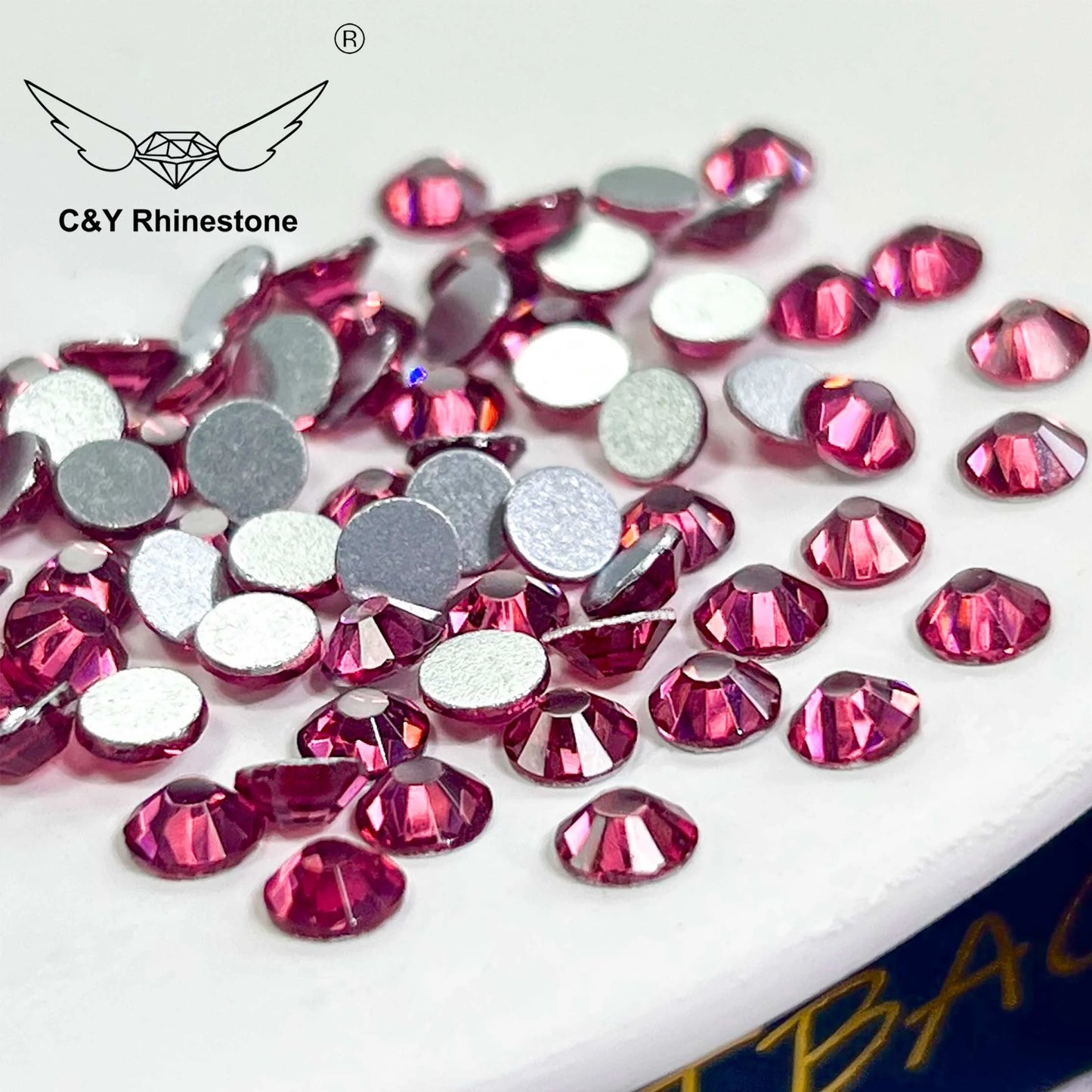 CY Y5 Wholesale Bulk Glass Flatback Non Hotfix Crystal Stones Silver Crystal for Garments Shoes Loose Bulk Package