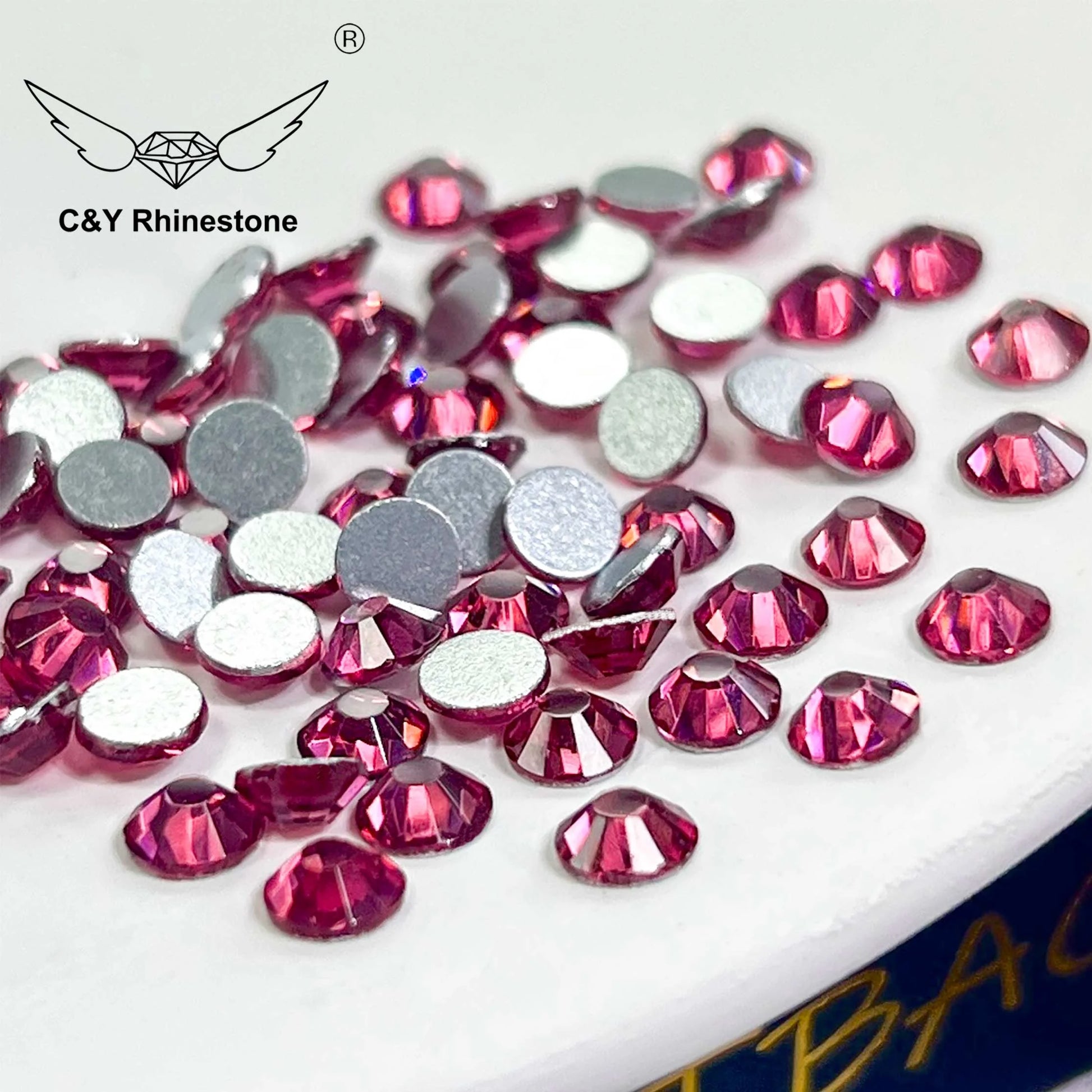 CY Y5 Wholesale Bulk Glass Flatback Non Hotfix Crystal Stones Silver Crystal for Garments Shoes Loose Bulk Package