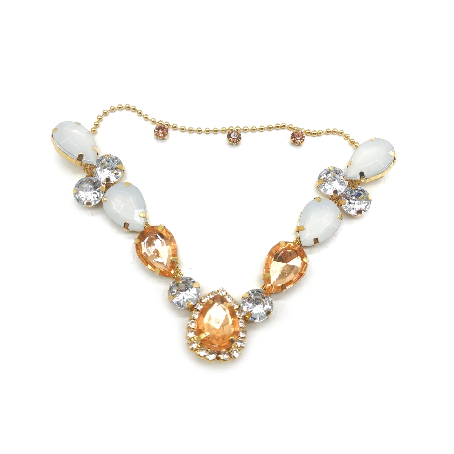 Removable Gold Metal Flip-Flop Decoration V Shaped Rhinestone Ladies Shoes Chain Summer Slipper Sandal Accessories