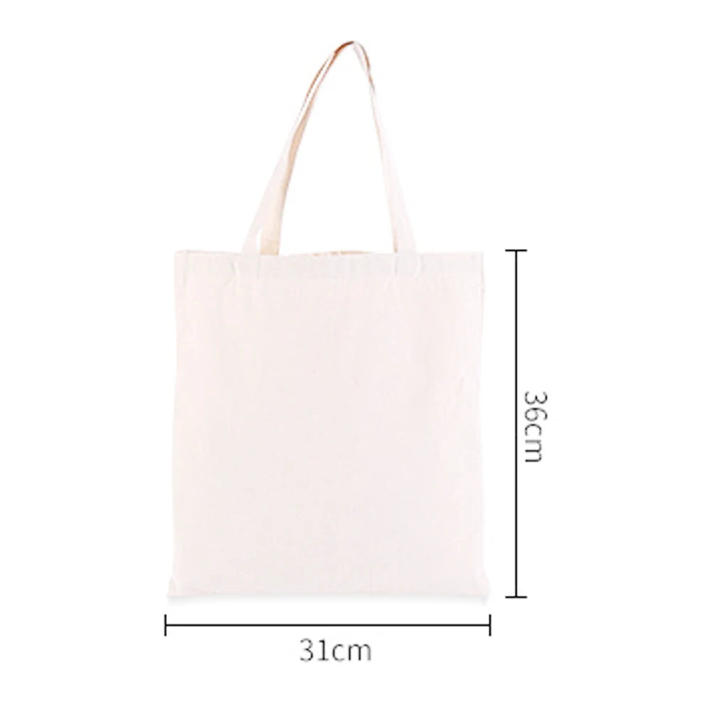 10PCS/Lot 31*37CM Custom Canvas Sublimation Tote Bag Sublimation Shopping Bag Blanks