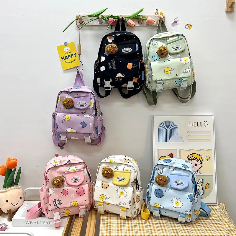 Cute Cartoon Dinosaur Kids Schoolbags Trendy Waterproof Backpack Waterproof Kindergarten Primary School Bookbag Student Backp