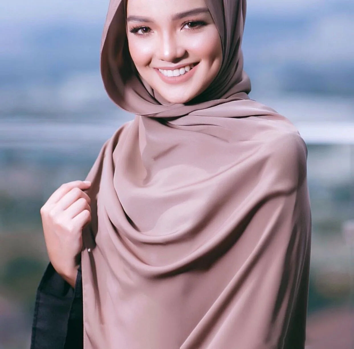 Women Satin Polyester Silky Pashmina Shawl Wrap Headscarf Turban Hijab Cap for Evening Dresses Bridal Party Special Occasion