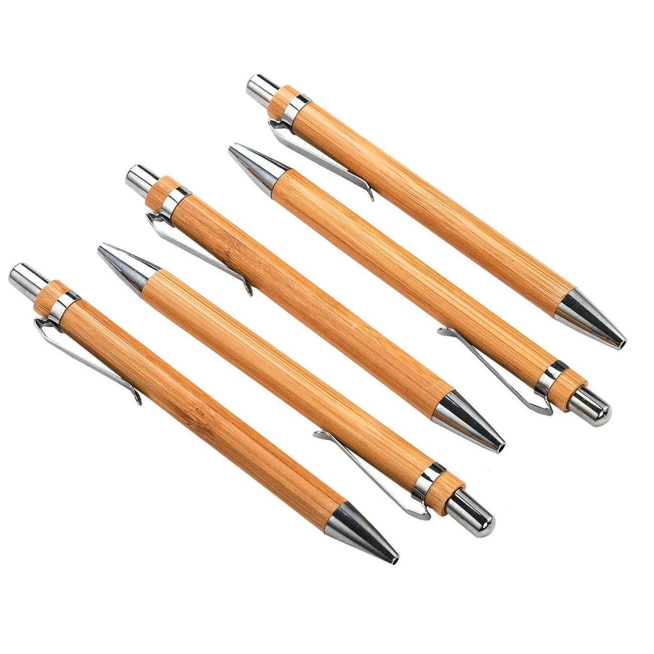 Promotion Gift Press Bamboo Ballpoint Pen Wholesale Bamboo Wood L Advertising Gift Pen Can Print Logo Pen