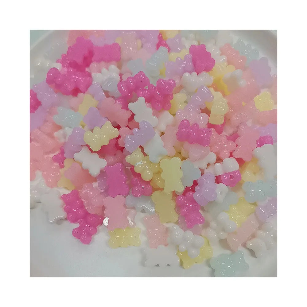Lovely Cartoon Animal Shape Cut Bare Acrylic Beads Charms Gift Decor for Hair Bow DIY