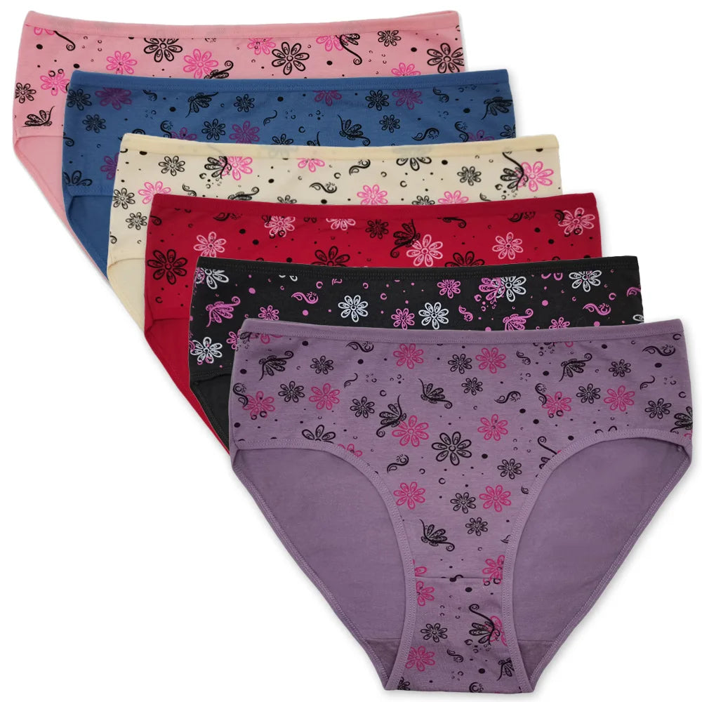 2XL~ 4XL Big Butt Mommy Panties Printing Cotton Plus Size Women Underwear for Wholesale