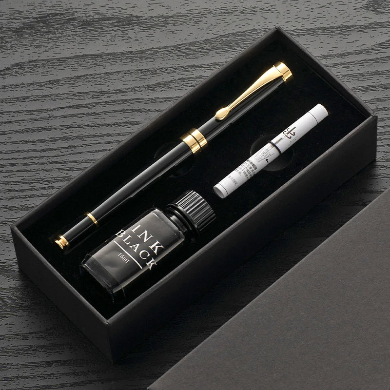 2026 Manufacturer Factory Made Metal Fountain Pen Set Custom Logo Writing Pen with Multiple Colors