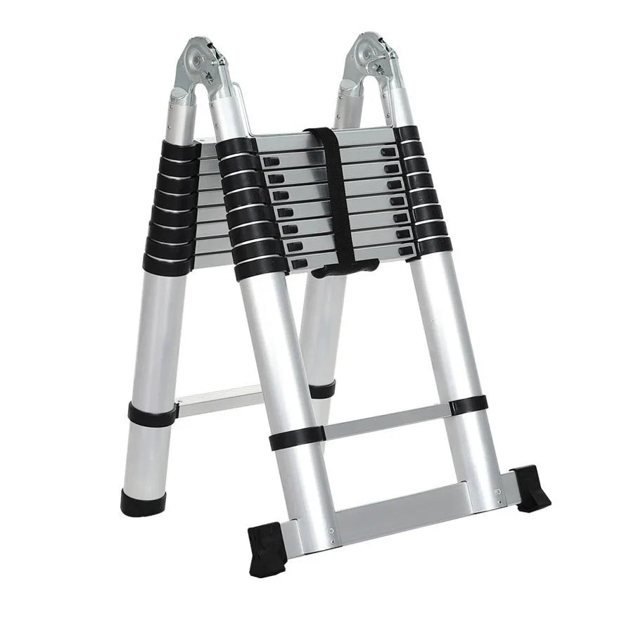 Yy Yy-mt440 4.4m Industrial Combination Ladders 14-step 1.3mm Thick Multi-purpose Folding Aluminium Telescopic Ladder EN131-6