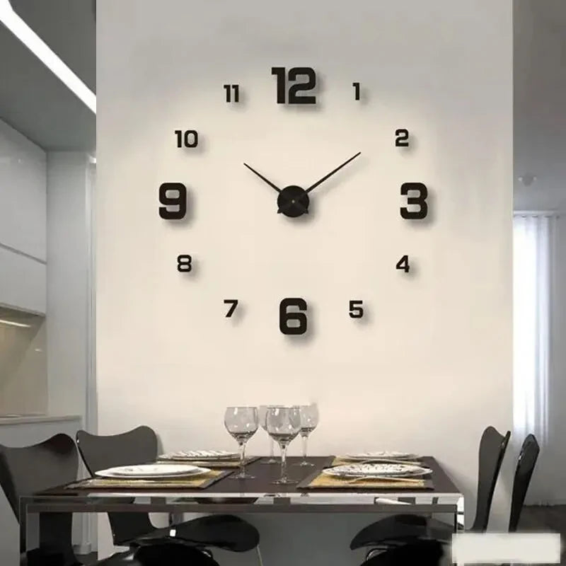 Reloj de pared creativo sin marco DIY, decoración de pared para el hogar, reloj silencioso, sala de estar, decoración d…