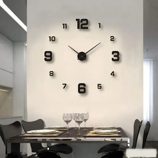 Reloj de pared creativo sin marco DIY, decoración de pared para el hogar, reloj silencioso, sala de estar, decoración d…