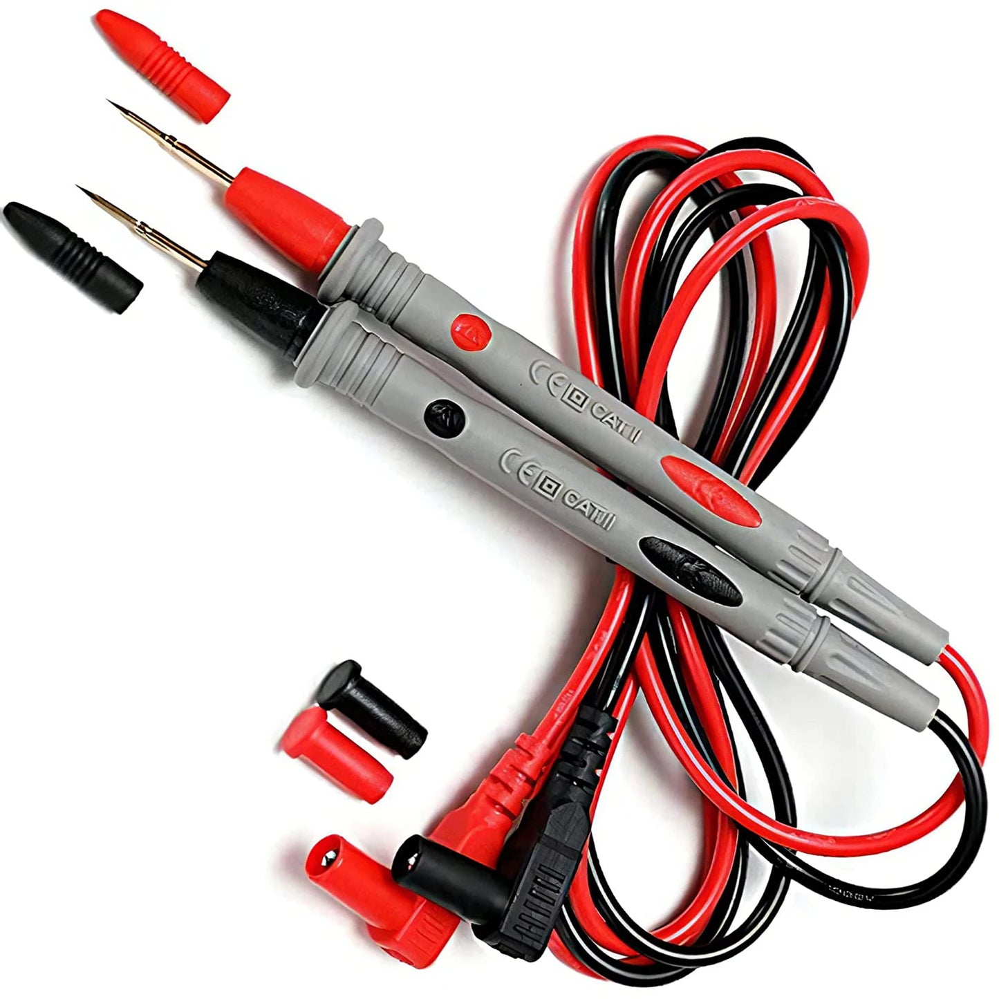 Kit de puntas de prueba para multímetro digital 20A 1000V, agujas tipo lápiz, cables de prueba, voltímetro, kit de prue…