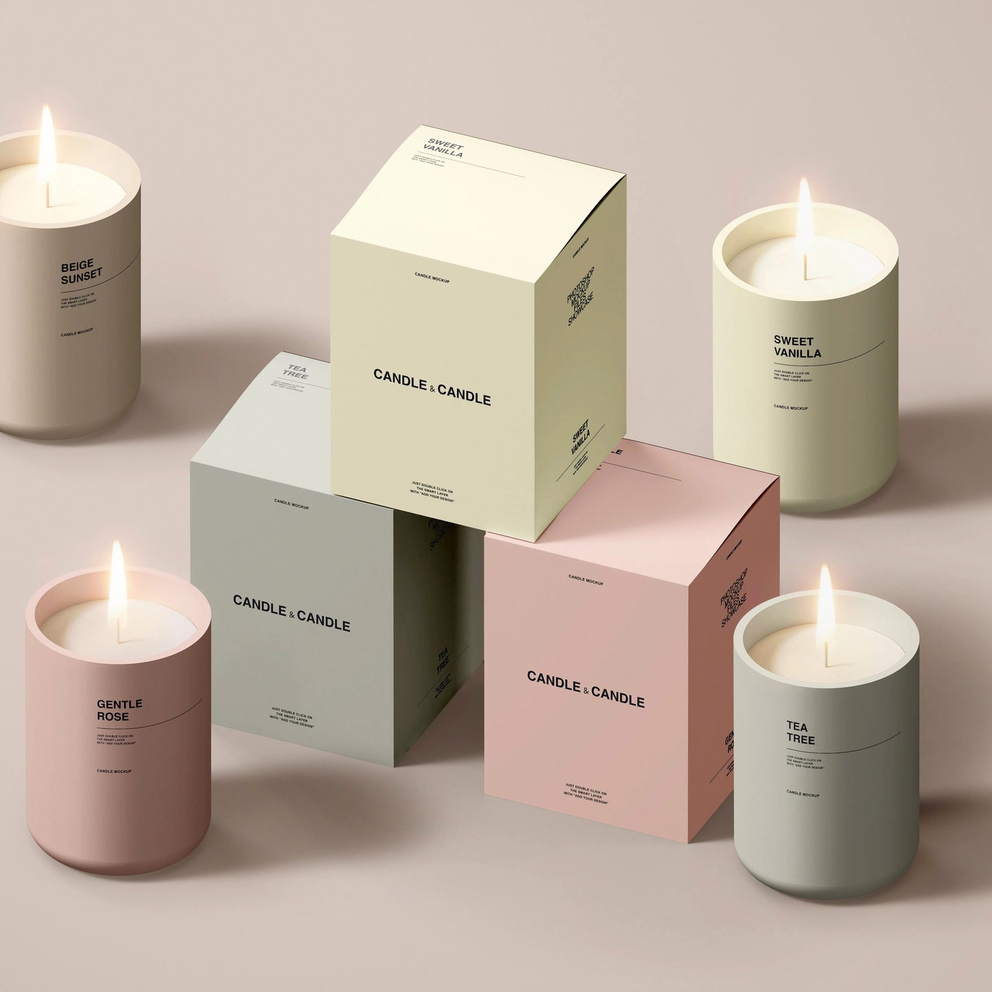 Foldable Candle Packaging Boxes Custom Brand Good Quality Candle Shipping Boxes