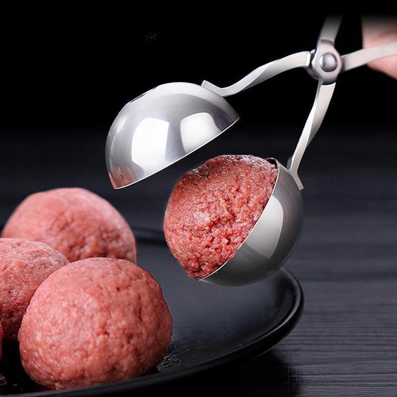 Herramienta para hacer bolas de carne, Clip redondo de acero inoxidable, cuchara moldeadora de bolas de arroz, molde pa…