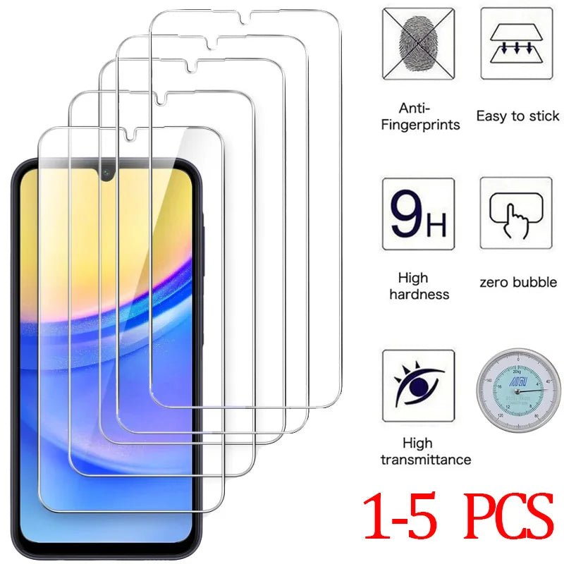 Protector de pantalla 9H para Samsung, cristal templado para Samsung Galaxy A15, A16, A56, A36, A17, A14, A25, A24, A55…