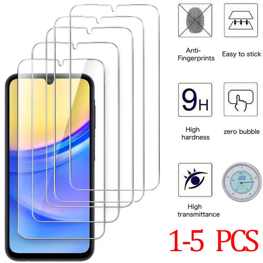 Protector de pantalla 9H para Samsung, cristal templado para Samsung Galaxy A15, A16, A56, A36, A17, A14, A25, A24, A55…