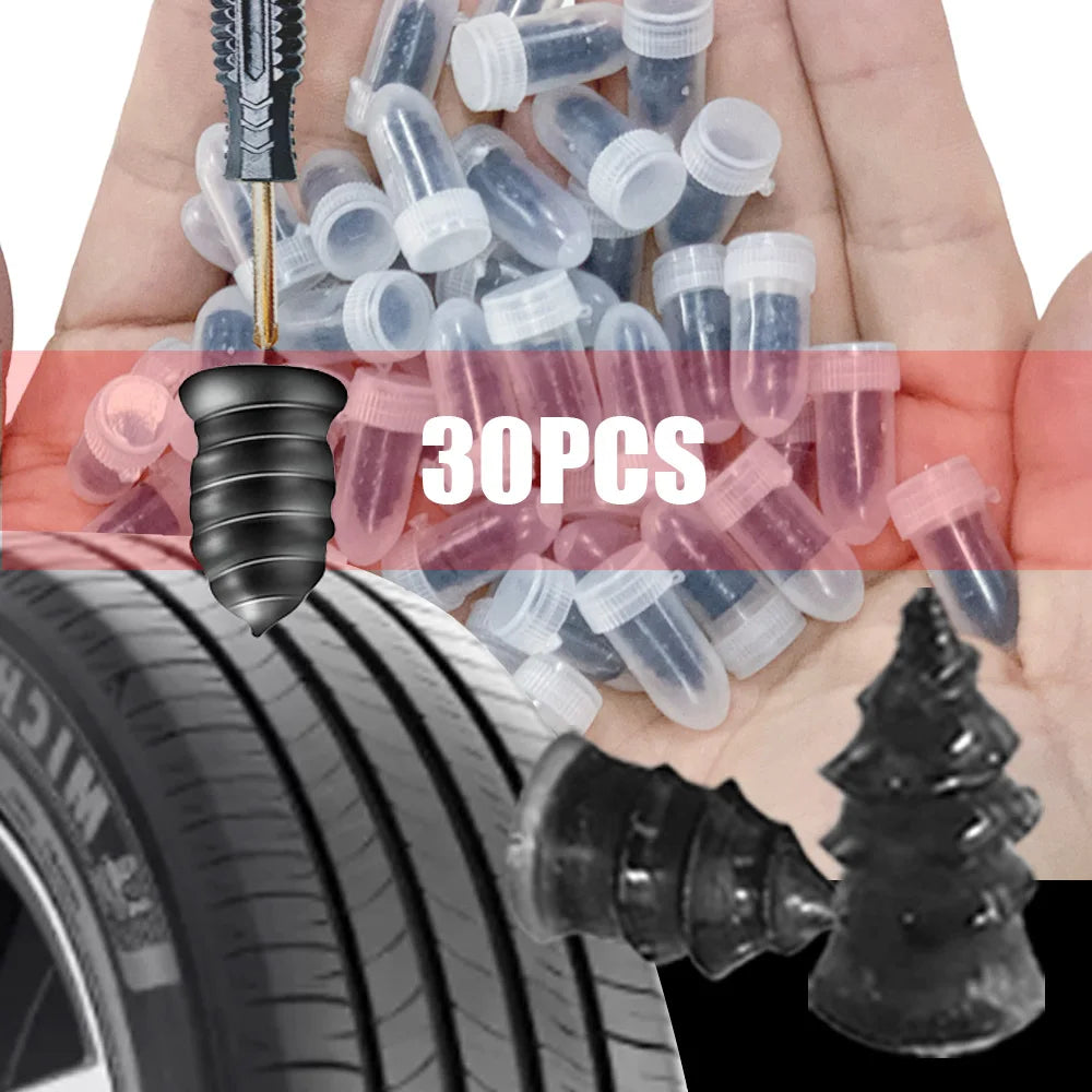 Juego de clavos de goma para reparación de neumáticos de coche, herramienta Universal de reparación de neumáticos para…