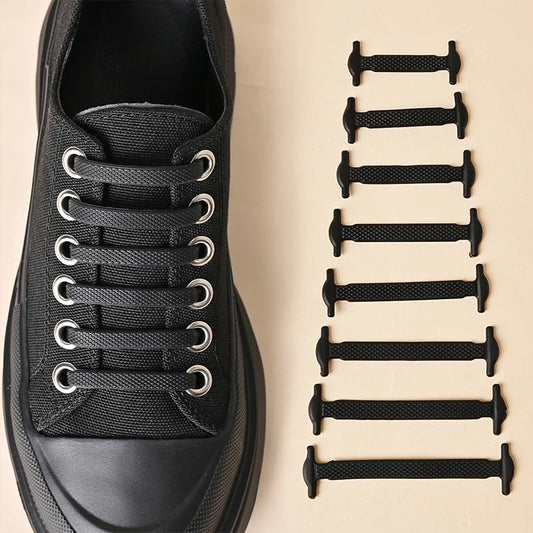 16 pares/lote de cordones de silicona sin atar, 12 colores, cordones elásticos creativos de silicona, cordones de goma.