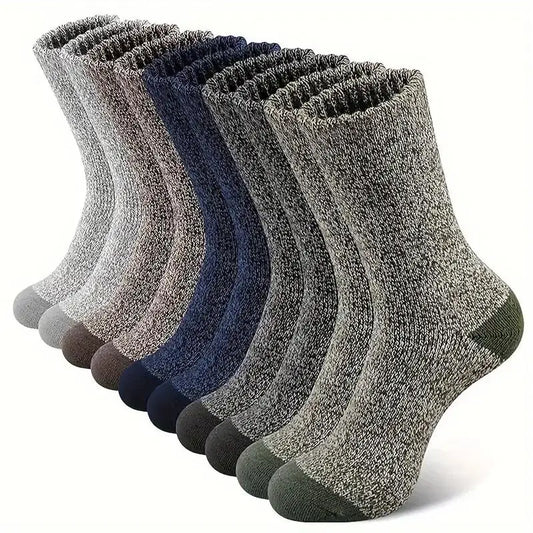 5 pares de calcetines de lana merina para hombres, calcetines de senderismo súper gruesos calcetines térmicos para clim…