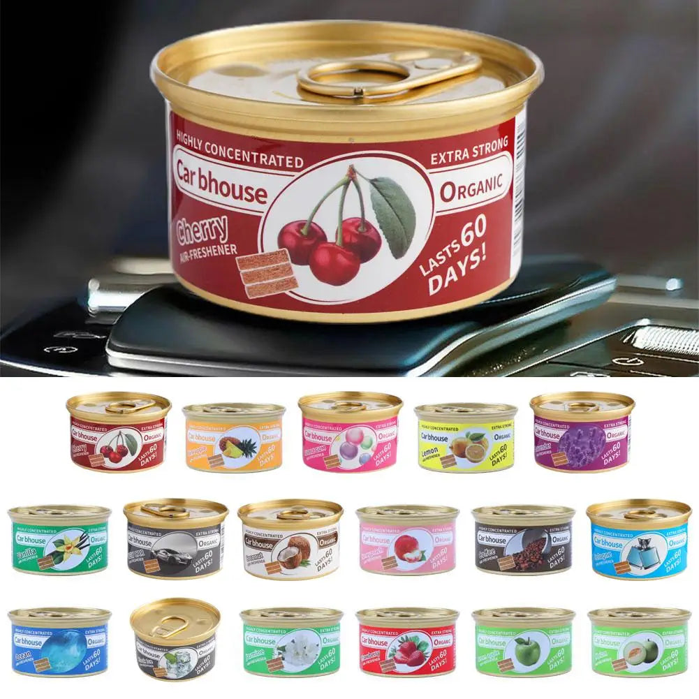 Ambientador para coche, aroma de chicle, latas orgánicas, eliminador de olores, fragancia fuerte esencial de larga dura…