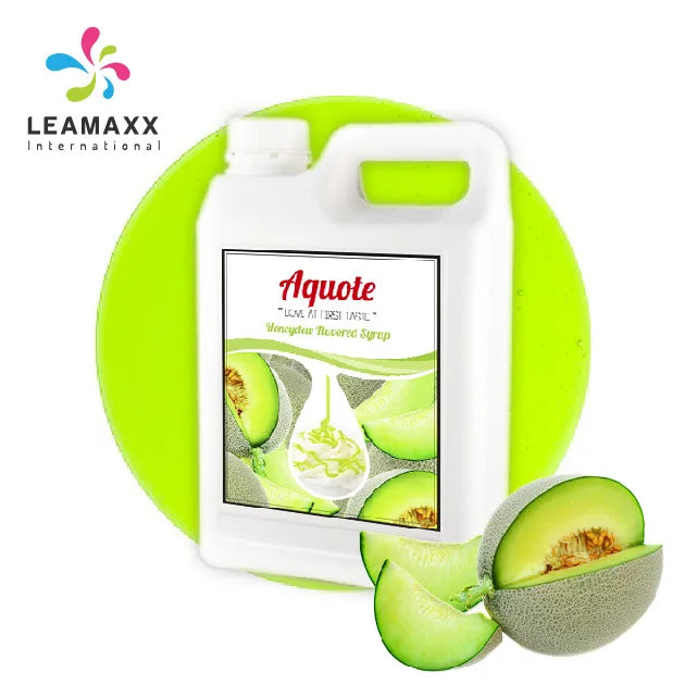 2026 Leamaxx Concentrated Honeydew Fruit Syrup Liquid Bubble Milk Tea Smoothie Beverage Bottle Wholesale HACCP Certified Ready