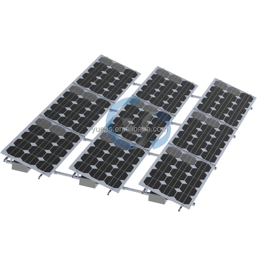 AL 6005-T5 Factory Price Without Drilling Hole Home Flat Roof Adjustable System for Solar Panel Mounting ISO/CE Certified