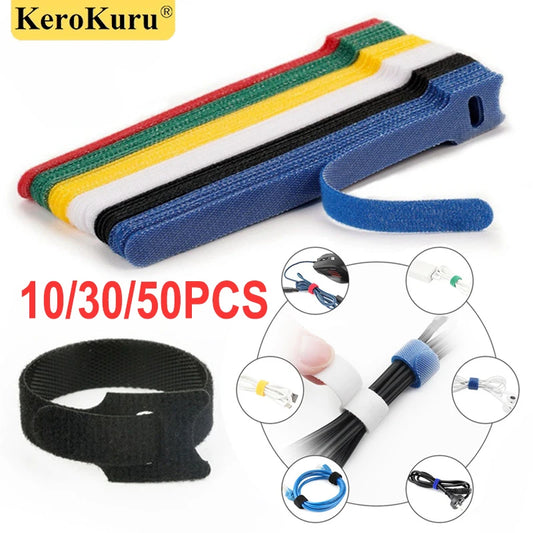 Kerokuru-organizador de cables, gestión de cables, enrollador de cables, Protector de cinta para bridas de cables, acce…