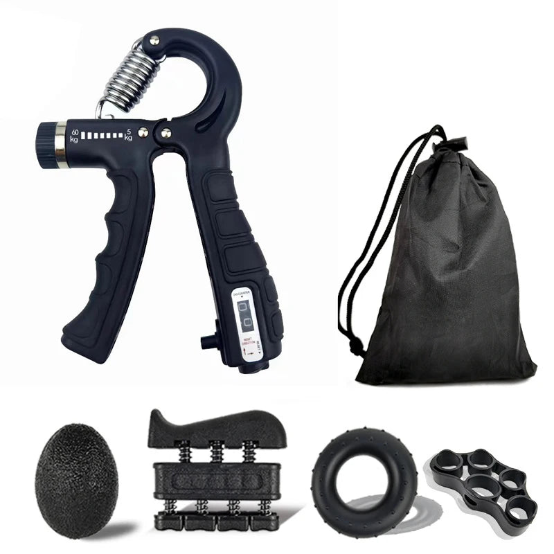 Kit de fortalecimiento ajustable para dedos y antebrazo: mejora la fuerza de agarre y la flexibilidad con pinzas de man…