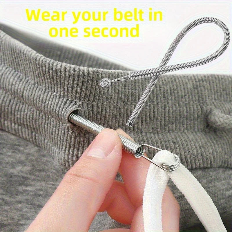 Enhebrador de cordón de resorte Flexible, Clip para pantalones, sudaderas con capucha, banda elástica, cordón de encaje…