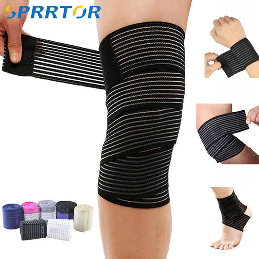 Vendaje de compresión Protector de 40-200cm, rodillera deportiva, correas elásticas para codo, bandas para piernas, env…
