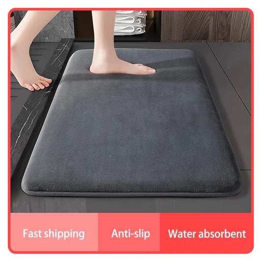 Alfombrilla superabsorbente para el suelo del baño, alfombrilla antideslizante de terciopelo coral, alfombrilla para la…