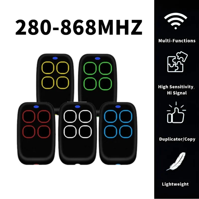 Transmisor Copiador Multifrecuencia de 280MHz-868MHz Compatible con TOP432NA, TOP432EV, TOP432EE, Control Remoto Manual…