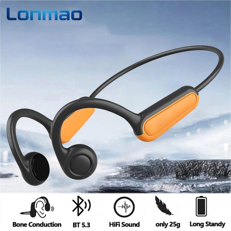 Auriculares B8 de Conducción Ósea, Bluetooth 5.3, Deportivos, Inalámbricos, con Gancho para la Oreja, Resistentes al Ag…