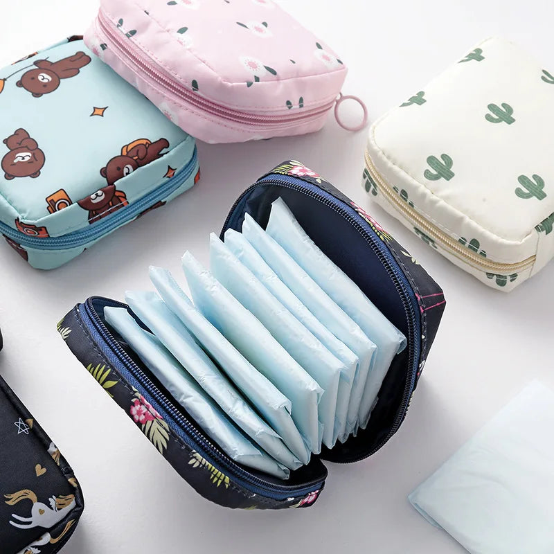 Bolsa de almacenamiento de tampones de servilleta sanitaria para mujer, bolsa organizadora portátil impermeable, bolsa…