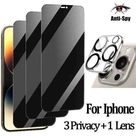 iPhone 16 17 15 14 pro Vidrio cristal templado de privacidad para iphone 15 14 13 12 11 pro max iphone14 iphone13 iphon…