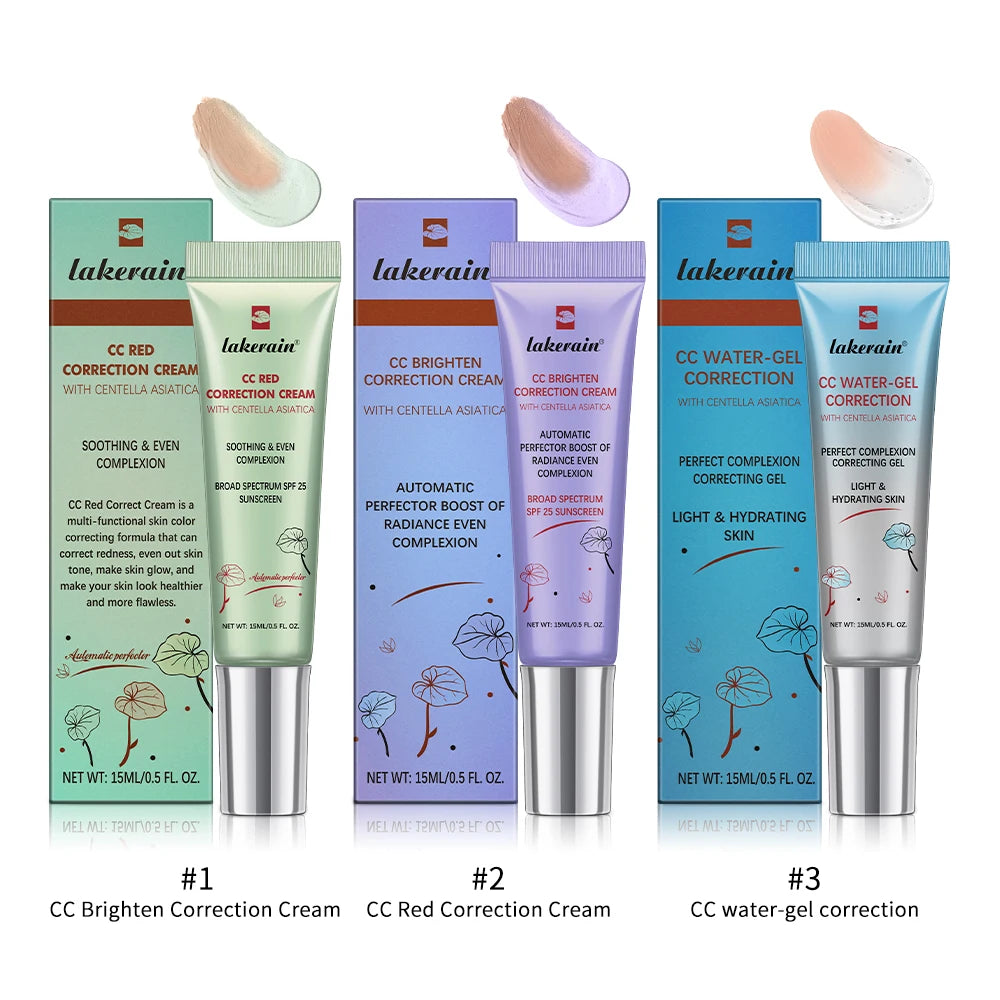 Base de Maquillaje Líquida CC Cream que Cambia de Color, Base de Maquillaje Coreana de Alta Cobertura con Centella Asiá…