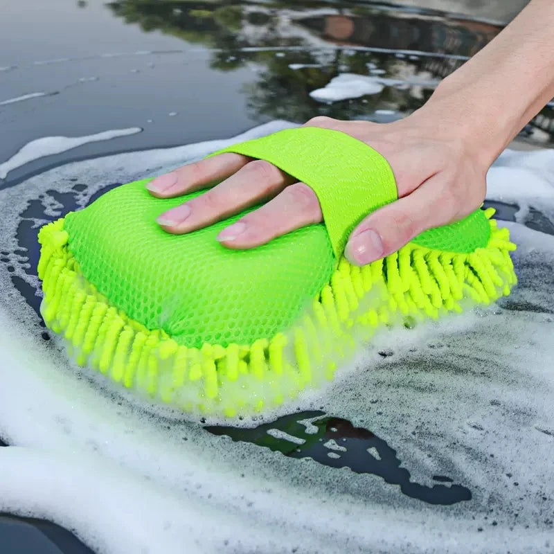 Esponja de microfibra para lavadora de coches, cepillos para el cuidado del coche, toalla de lavado, guantes para autom…